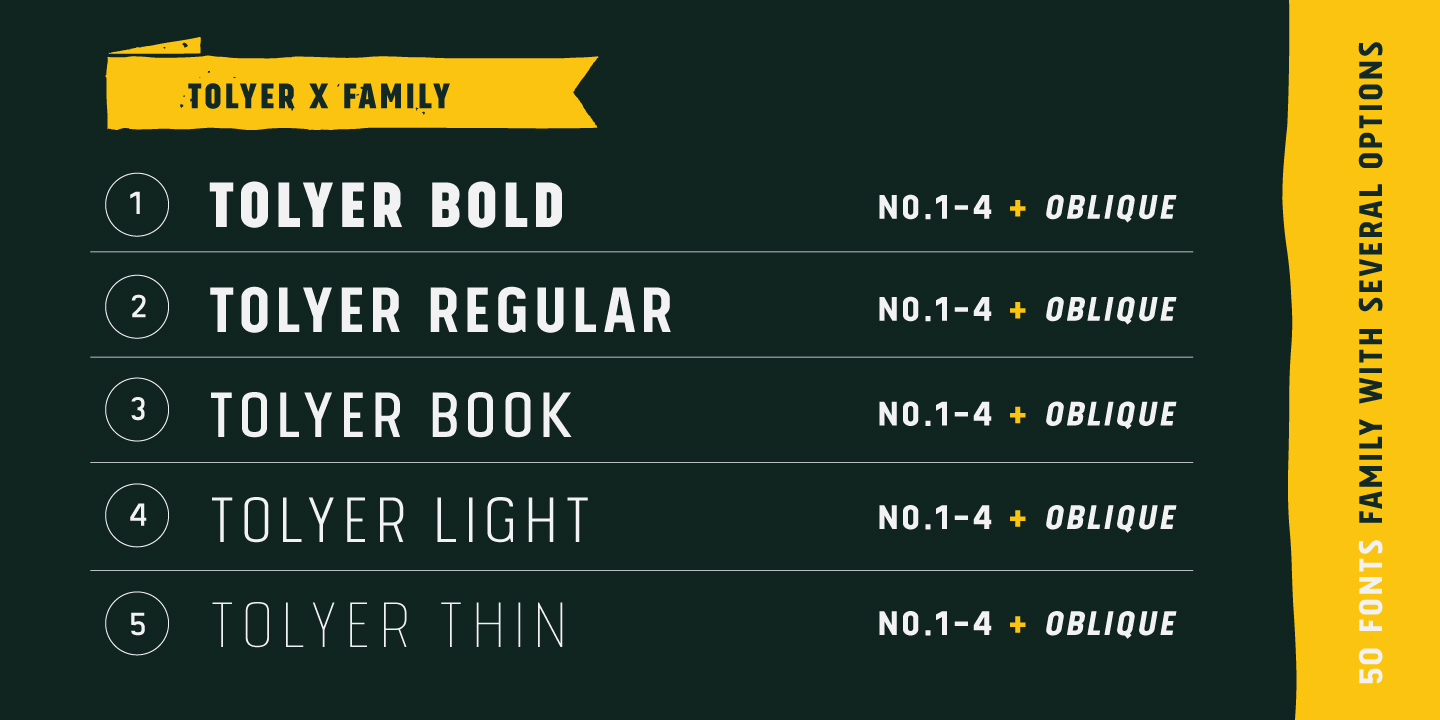 Tolyer Outline Font preview